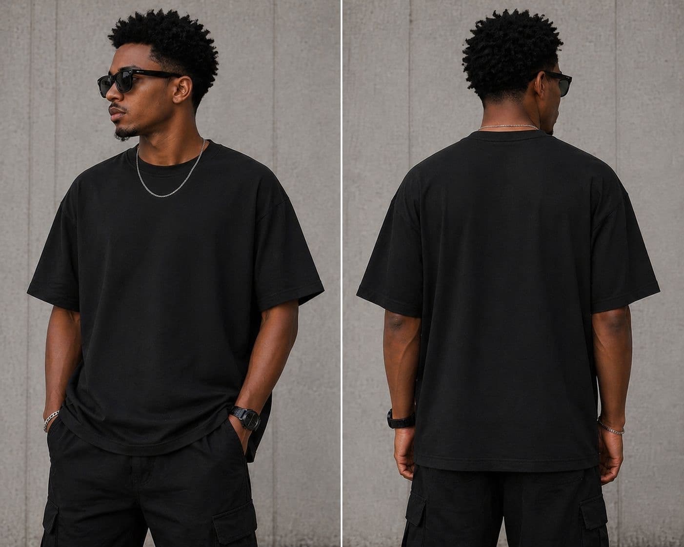 Black Oversized T-shirt " Basic
