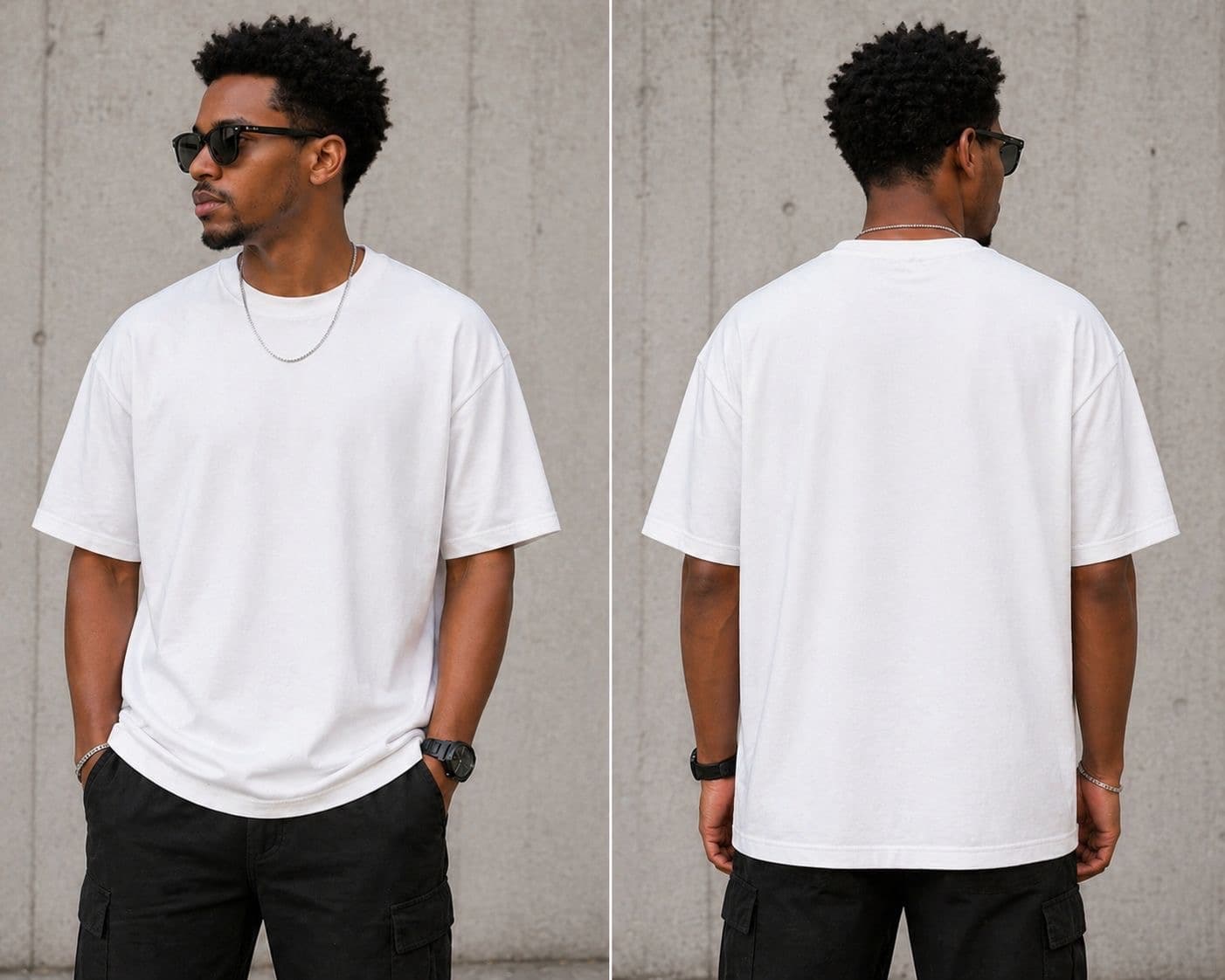 White Oversized T-shirt " Basic