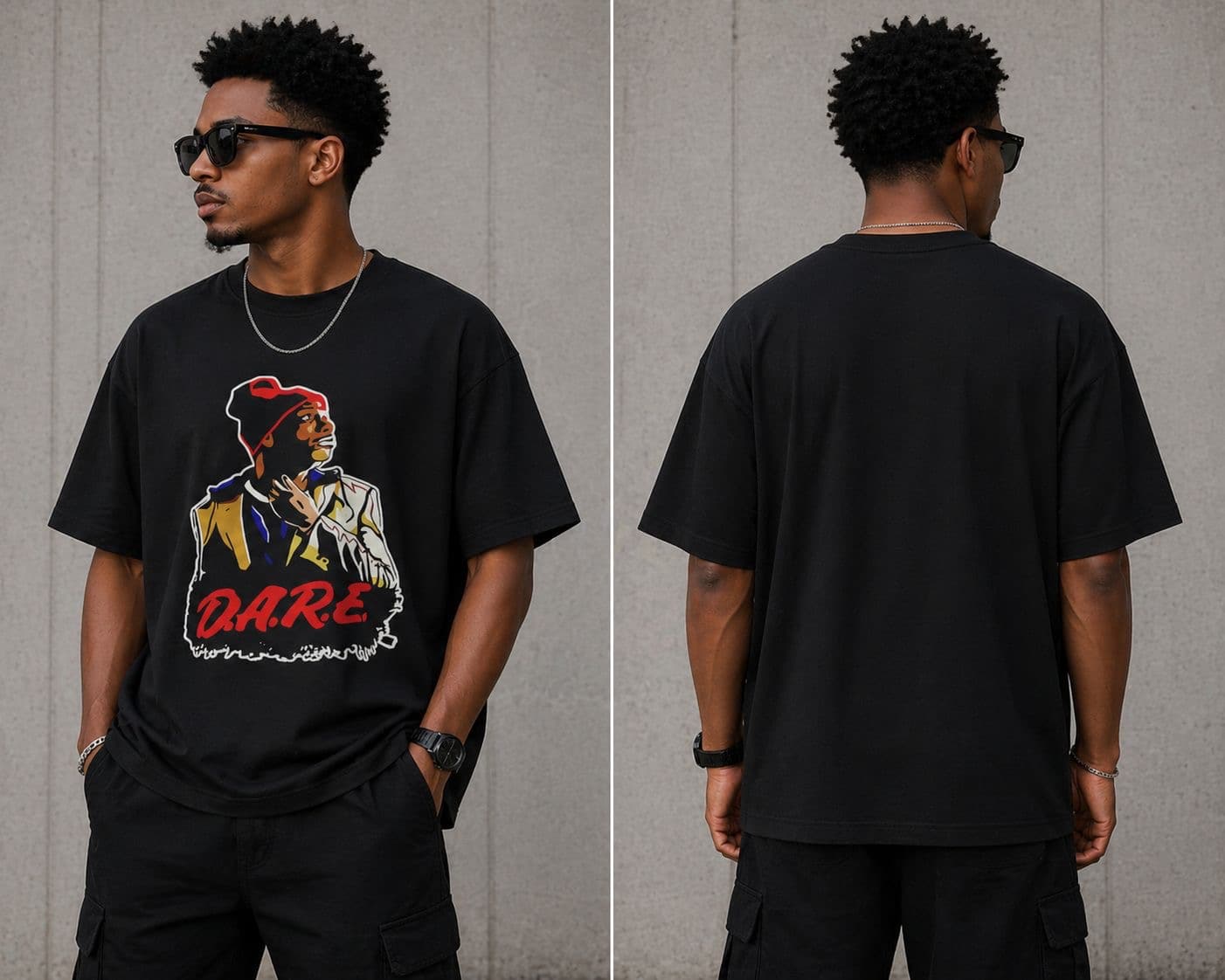 D.A.R.E printed oversized T-shirt 