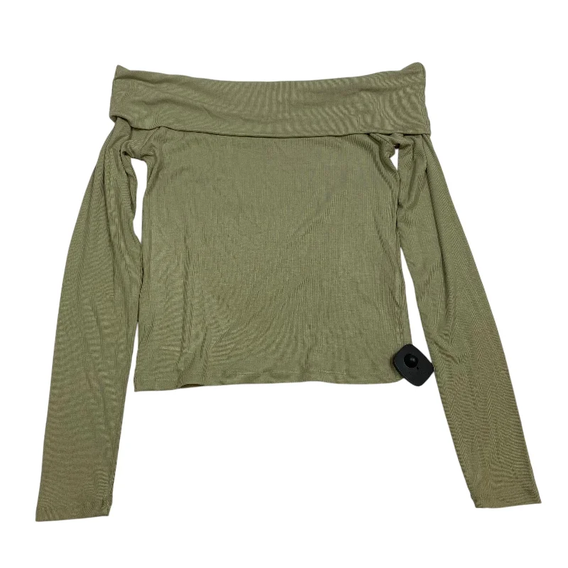 Top Long Sleeve By Cotton On In Green, Size: M