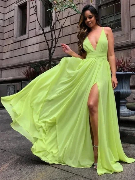 Sexy Prom Dress with Slit, Pageant Dress, Evening Dress, Dance Dresses, Graduation School Party Gown  gh2119