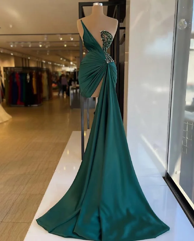 green dresses for women party mermaid beaded sexy evening dresses  gh1988