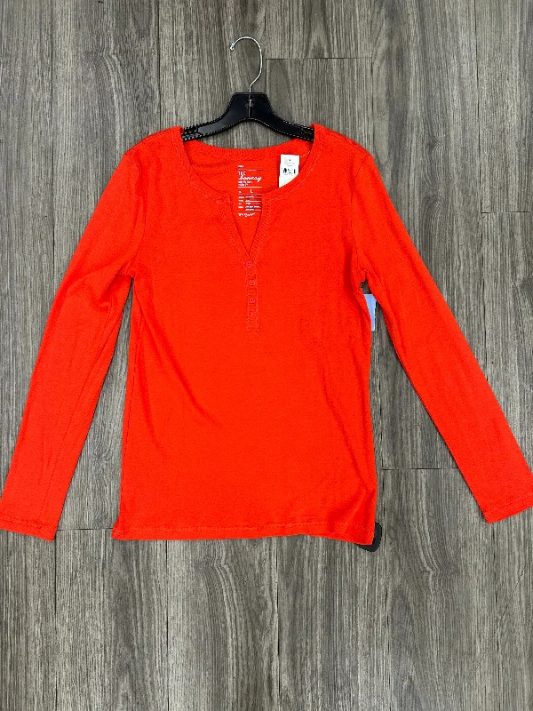 Top Long Sleeve By Gap In Red, Size: L