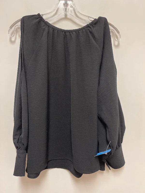 Top Long Sleeve By Calvin Klein In Black, Size: S