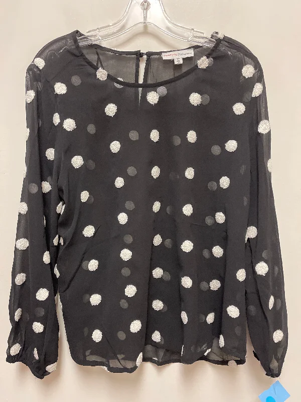 Top Long Sleeve By Clothes Mentor In Polkadot Pattern, Size: L