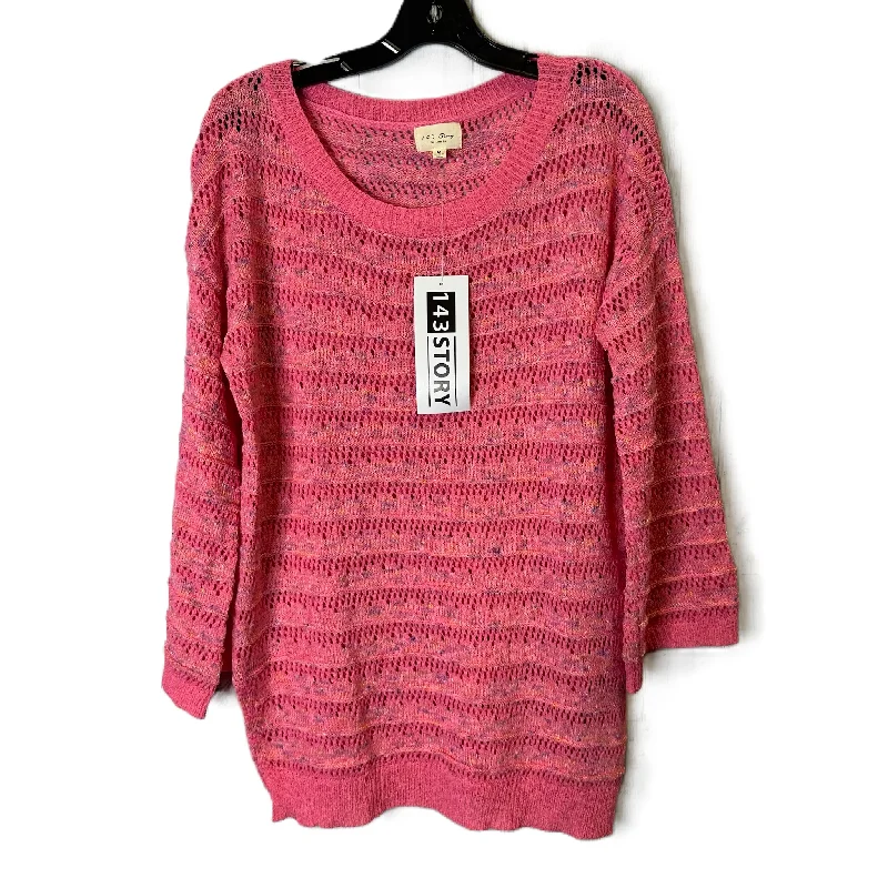 Top Long Sleeve By 143 Story In Pink, Size: M