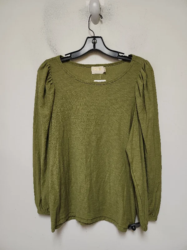 Top Long Sleeve Basic By Nation Ltd In Green, Size: M