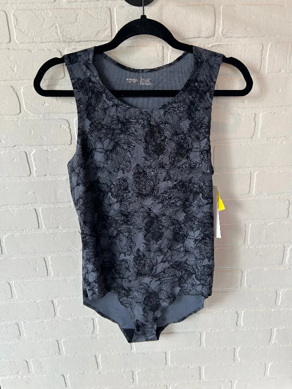 Bodysuit By Clothes Mentor In Black & Blue, Size: M