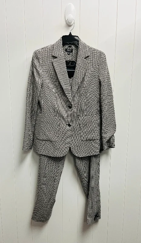 Pants Suit 2pc By Jones New York In Black & Blue, Size: S