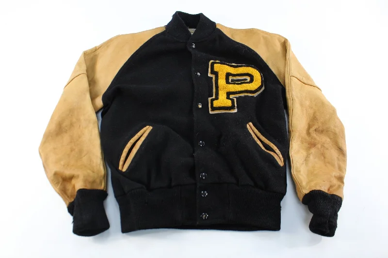 70's Black & Gold Varsity Jacket