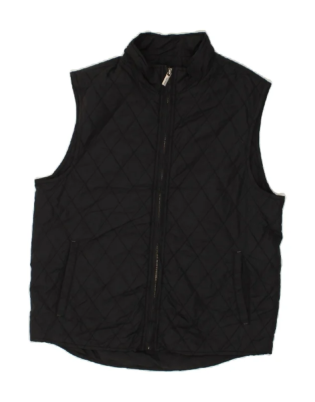 MASSIMO DUTTI Womens Quilted Gilet UK 14 Medium Black