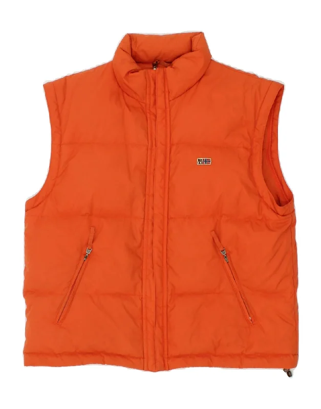 NAPAPIJRI Womens Padded Gilet UK 12 Medium Orange Polyester