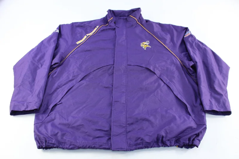 Reebok Embroidered Logo Minnesota Vikings Zip Up Jacket