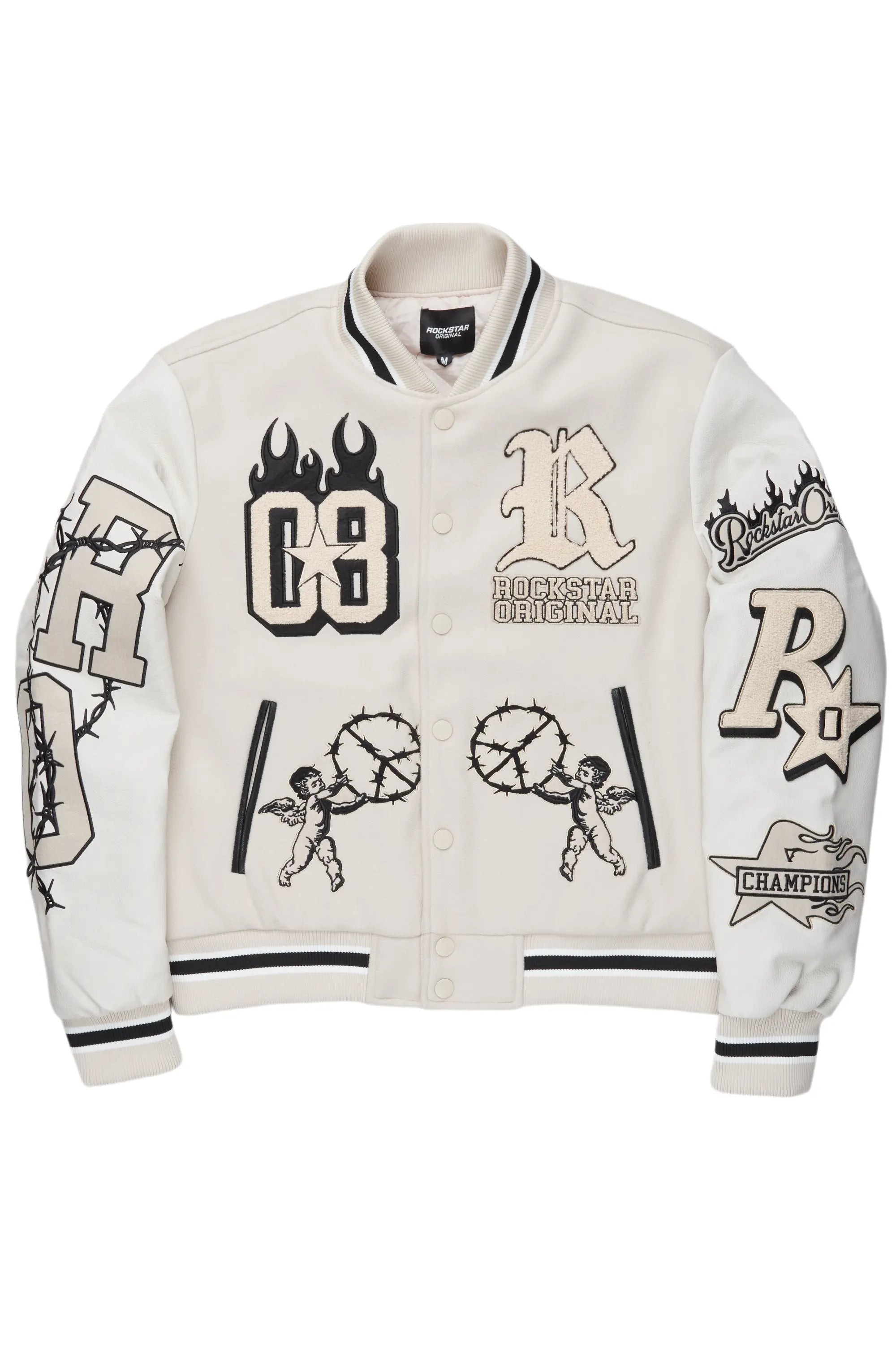 Rune Beige Varsity Jacket