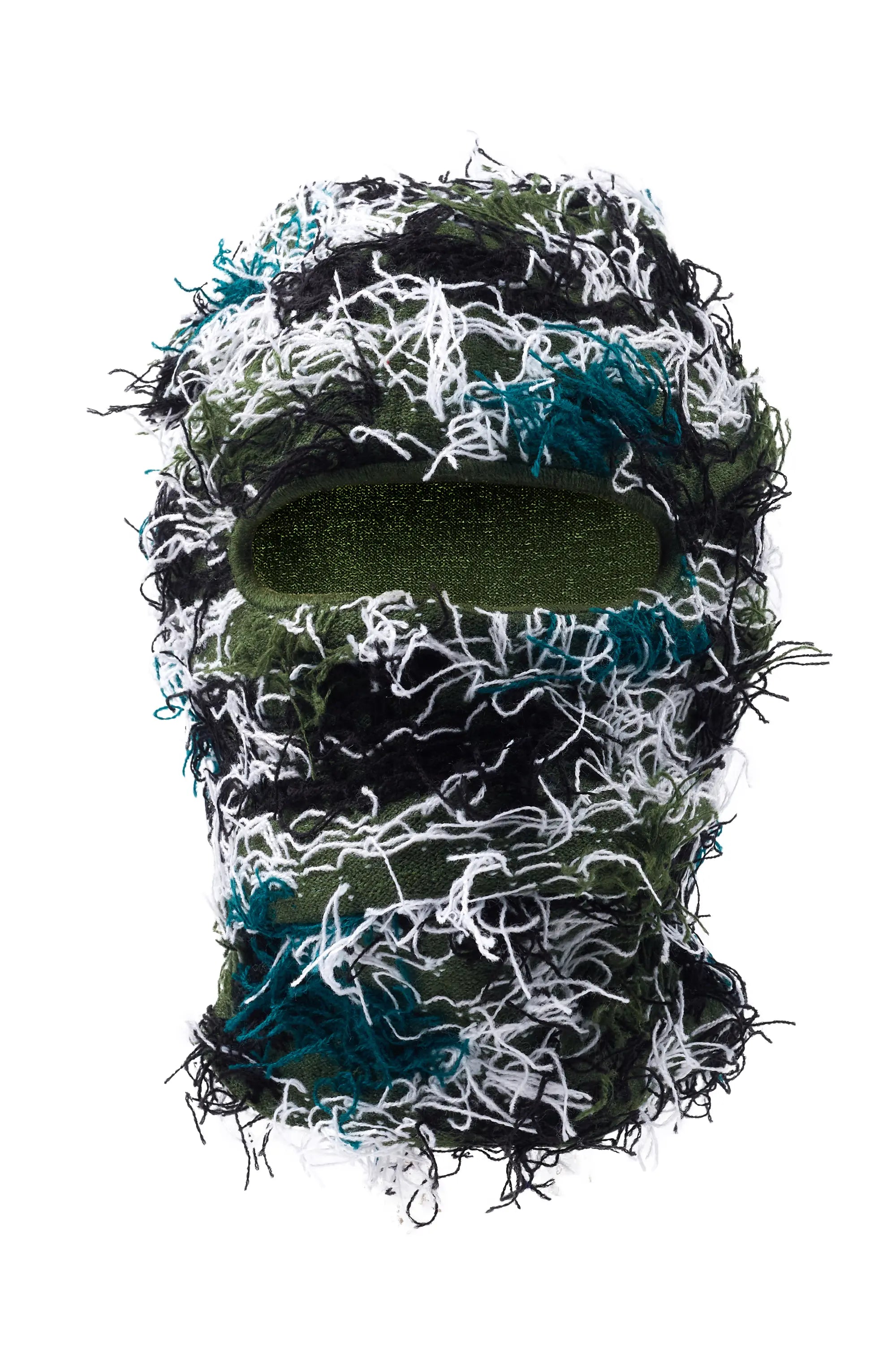 Otto Green Multi Fuzzy Ski Mask