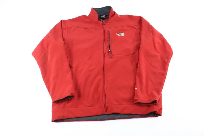 The North Face Embroidered Logo Burnt Orange Zip Up Jacket