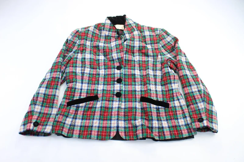 Women's Pendleton Plaid Wool Blazer