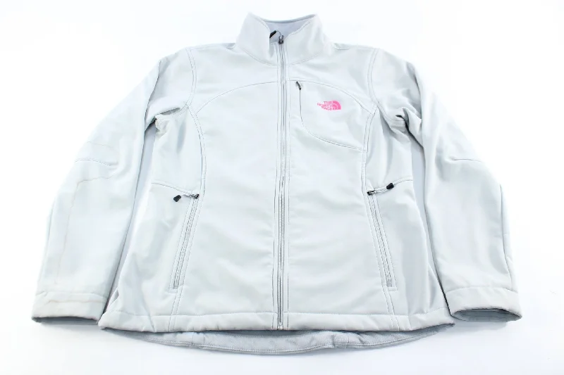 Women's The North Face Embroidered Logo Light Grey Zip Up Jacket