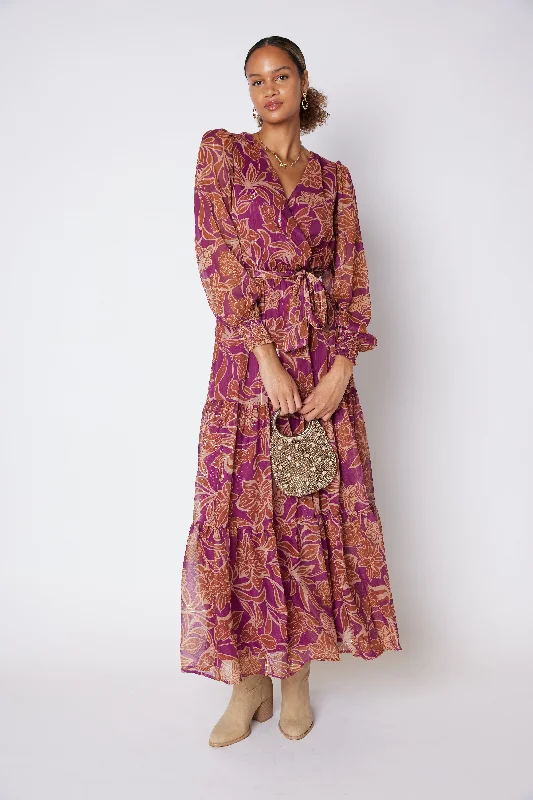 Glenn Printed Wrap Dress