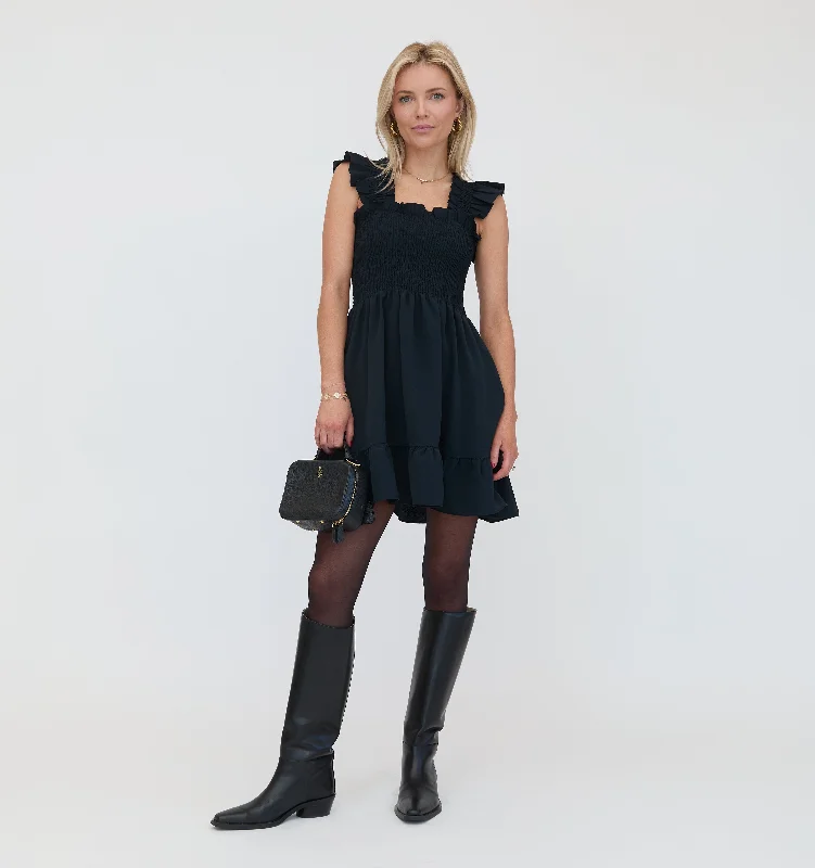 The Elizabeth Nap Dress - Black Crepe