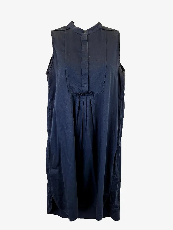 Gorman Navy Shirt Style Midi Dress Size 8