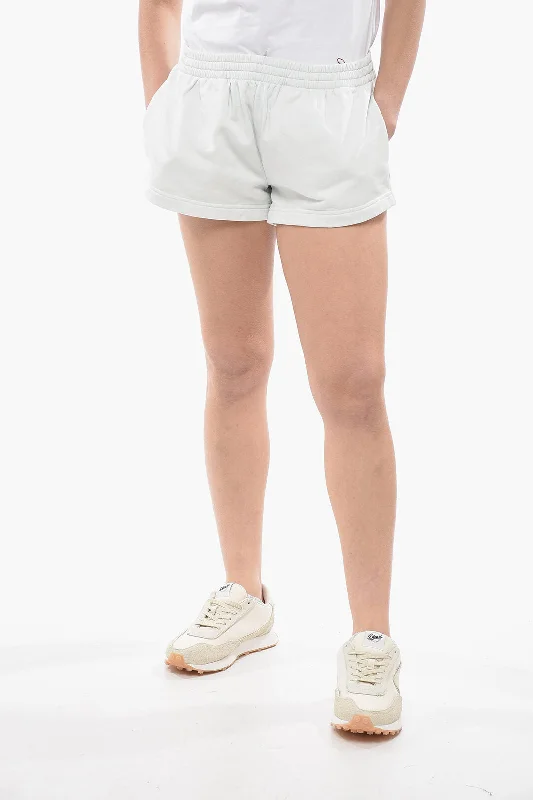 Balenciaga Brushed Cotton Shorts with Elastic Waistband