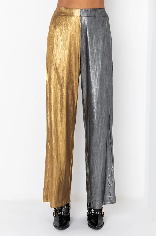 LETS CELEBRATE SHINY WIDE LEG PANT