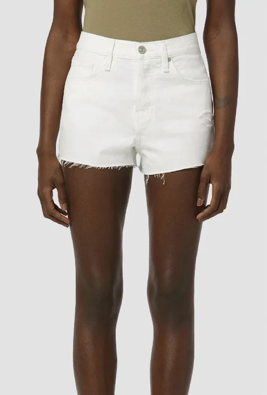 Lori Denim Shorts In Destructed White