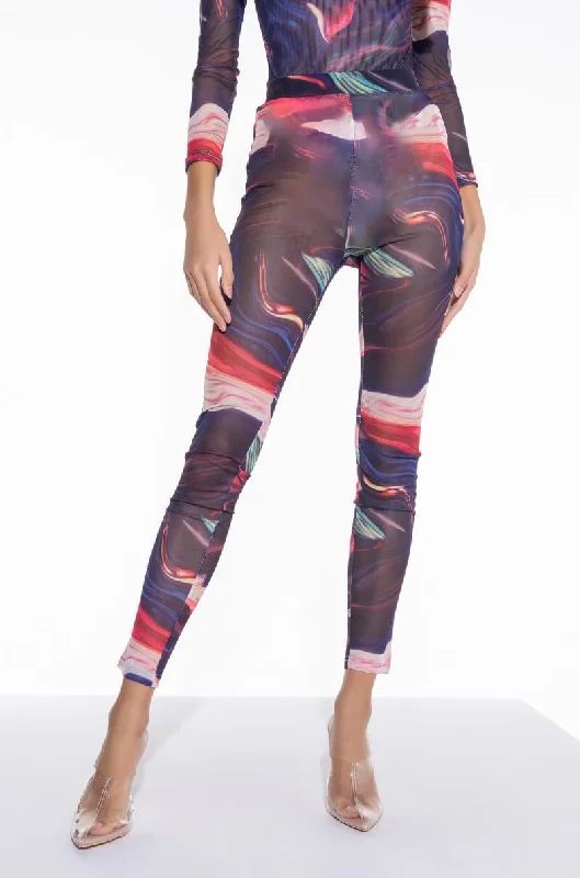 SWIRL MESH LEGGING