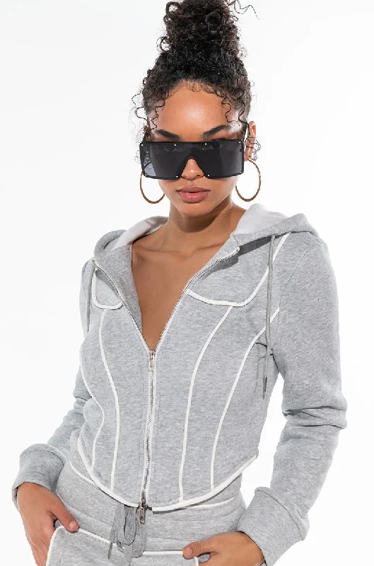 THE BABE CASUAL CORSETTED SWEATSHIRT