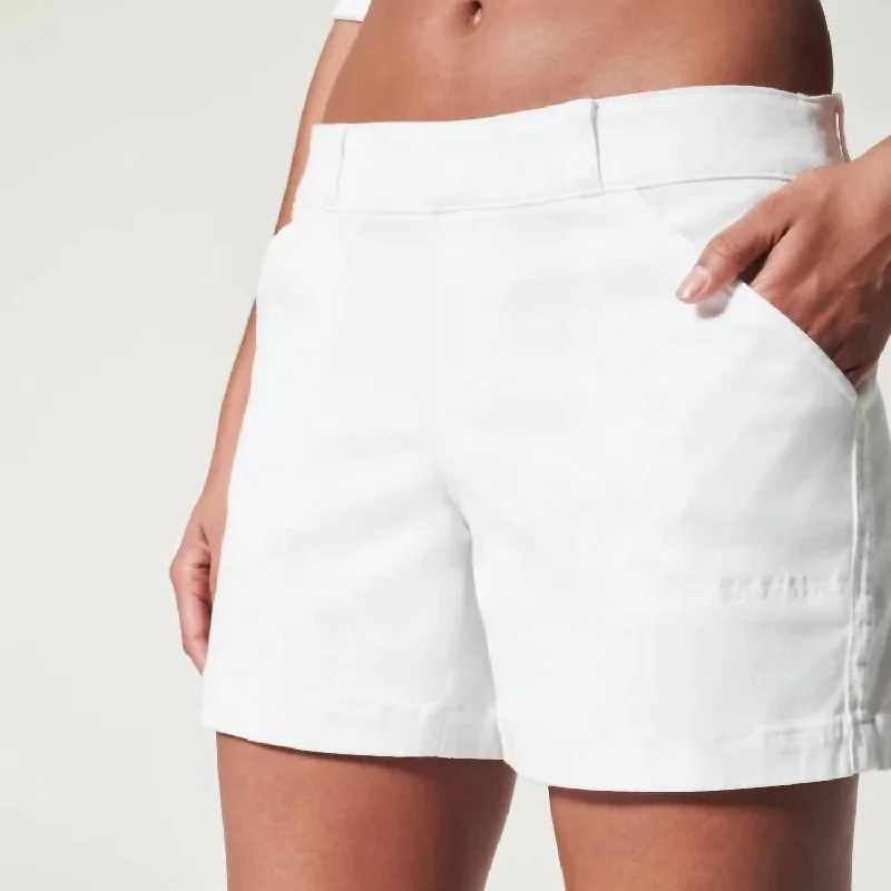 Twill 4" Shorts In Bright White