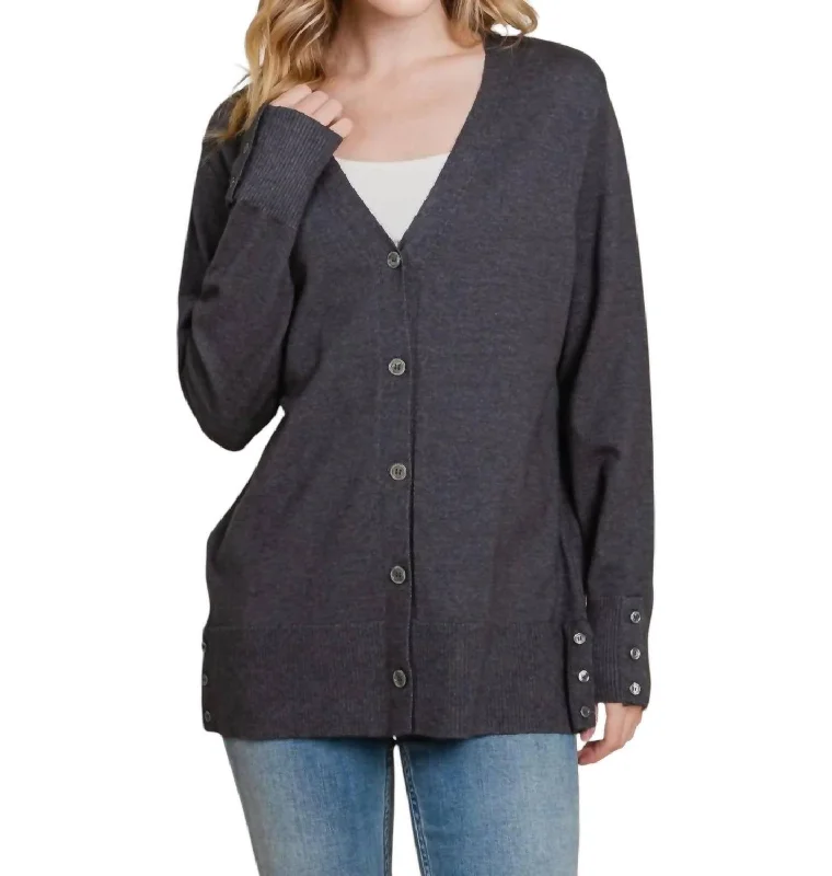 Better Than Your Basic Cardigan In Charcoal