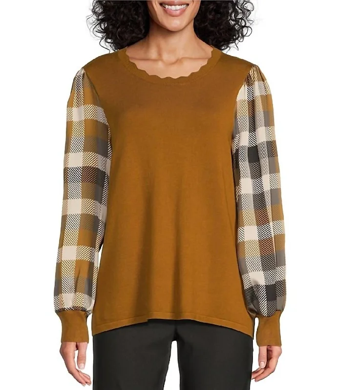 Cross My Heart Sweater In Brown