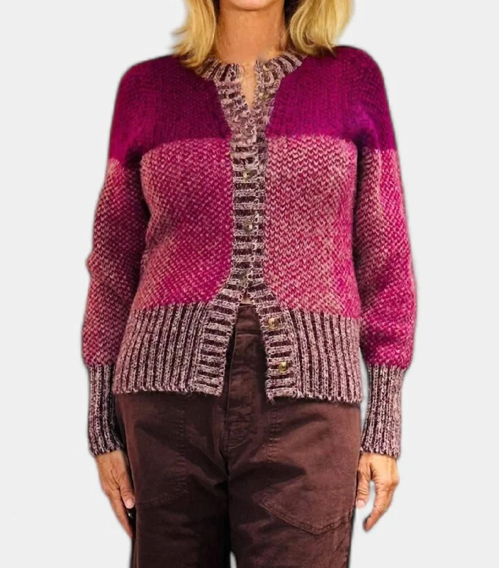 Gina Cardigan In Fushia