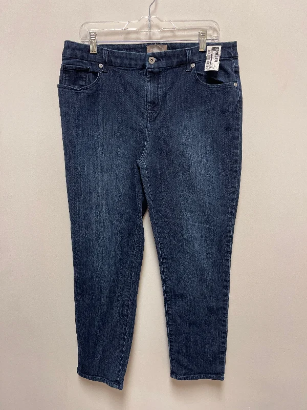 Jeans Skinny By Chicos In Blue Denim, Size: 12