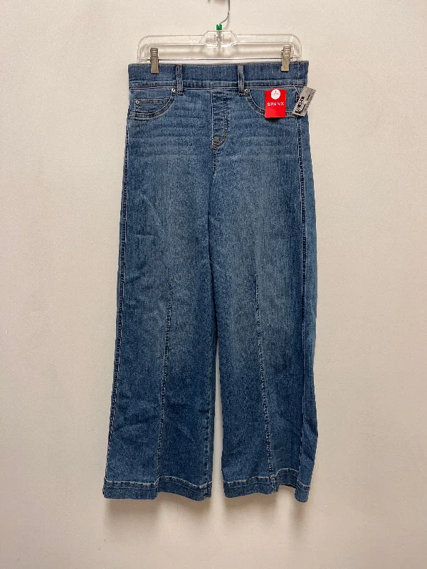 Jeans Wide Leg By Spanx In Blue Denim, Size: 8p