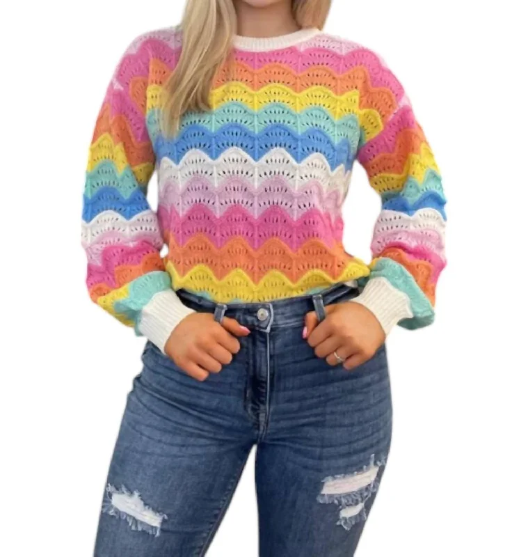 Over The Rainbow Sweater In Multi Color